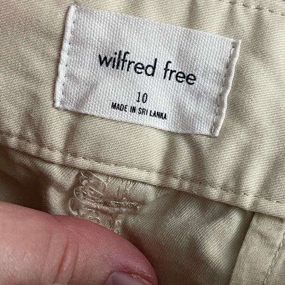 Wilfred free aritzia light khaki cotton cropped compass trouser pants - Picture 3 of 8